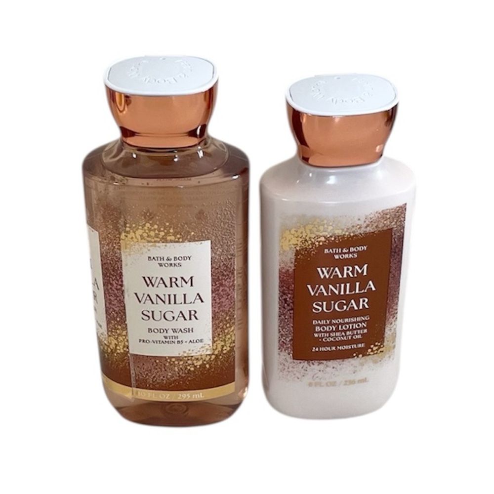 Bath & Body Works Warm Vanilla Sugar Body Wash & Lotion Full Size Set with Tote - Picture 12 of 12